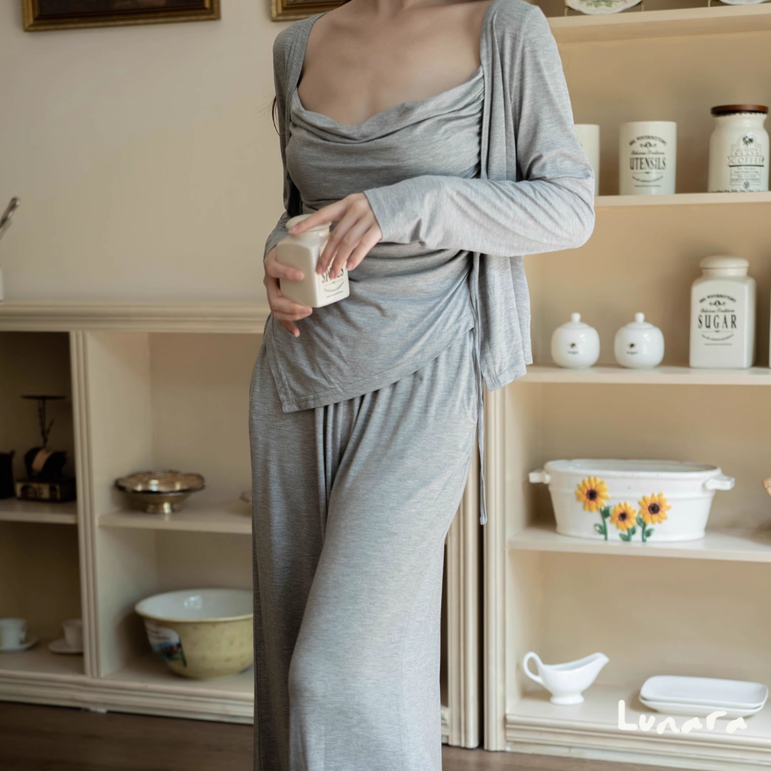 Autumn Isle – Soft Modal Cotton Long Sleeve Sleepwear Set