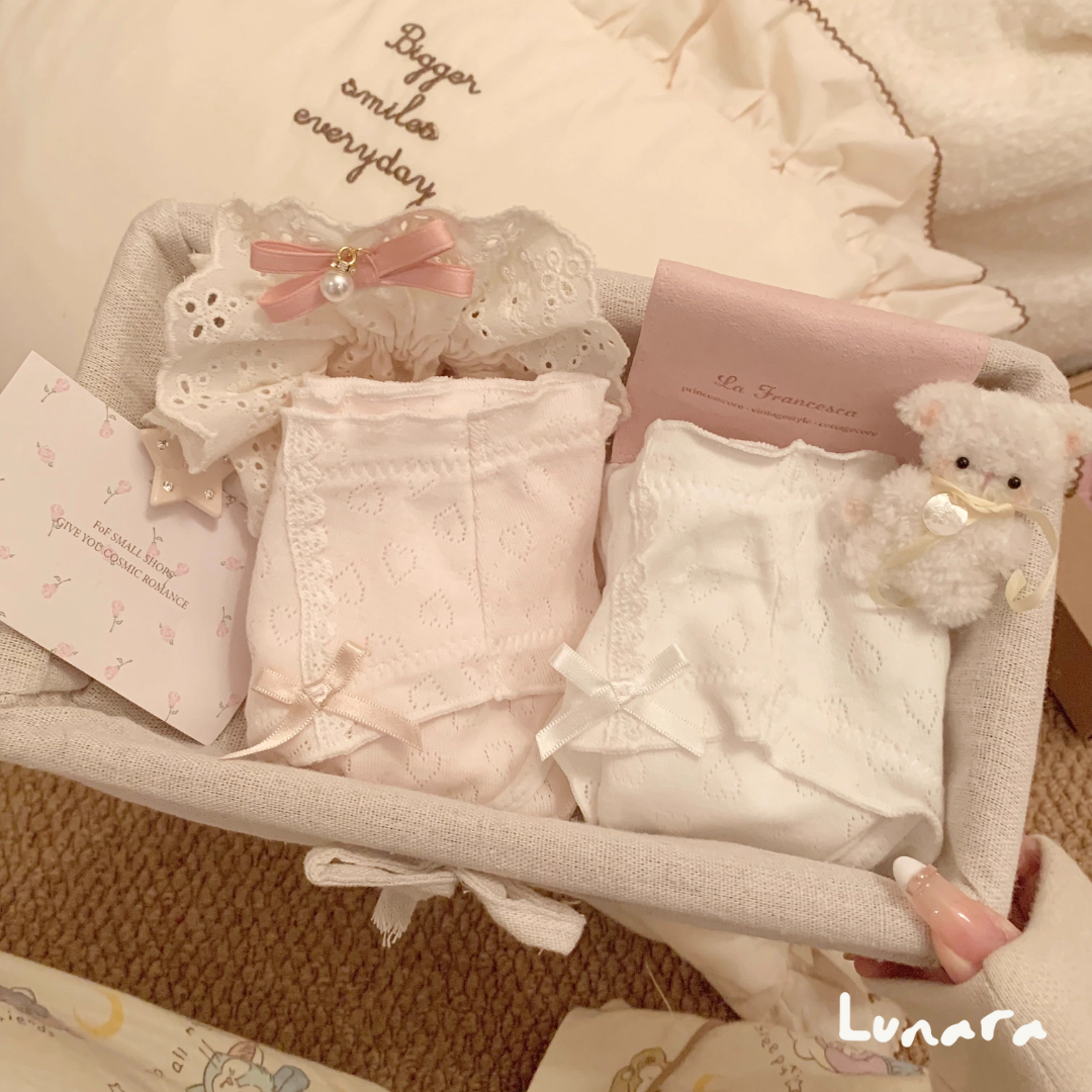 Peach Puff – Soft Baby Cotton Lace Panties