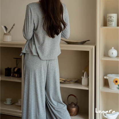 Autumn Isle – Soft Modal Cotton Long Sleeve Sleepwear Set